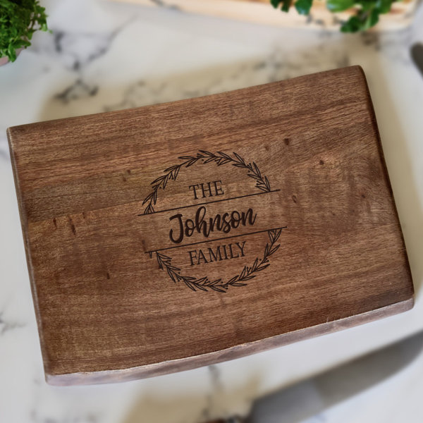Luxedesigns Personalized Live Edge Mango Wood Cutting Board / Butcher's